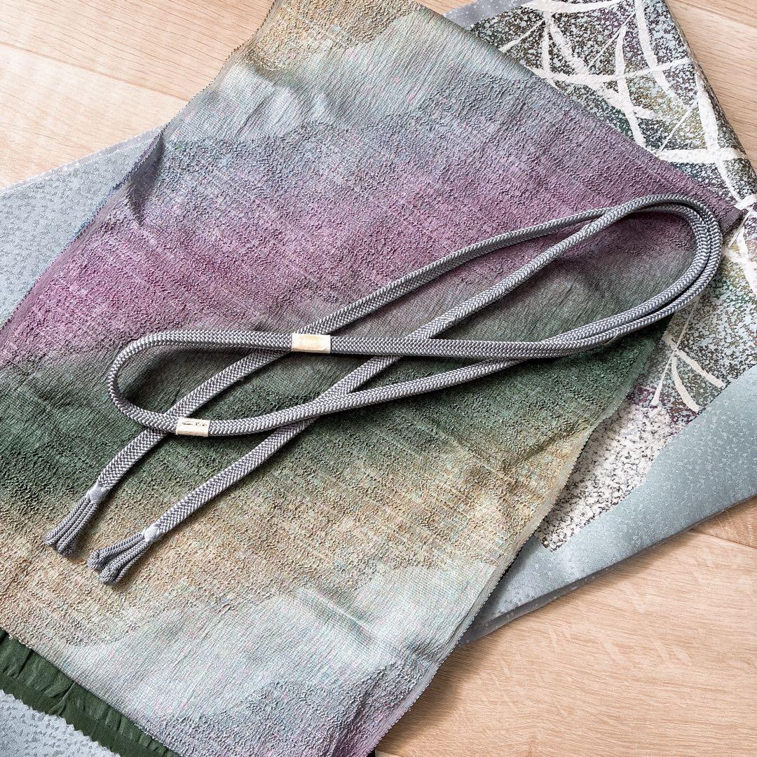 〈着物のみ〉小紋　着物　紬　トールサイズ　しつけ付き　粋　凛とした美　G9