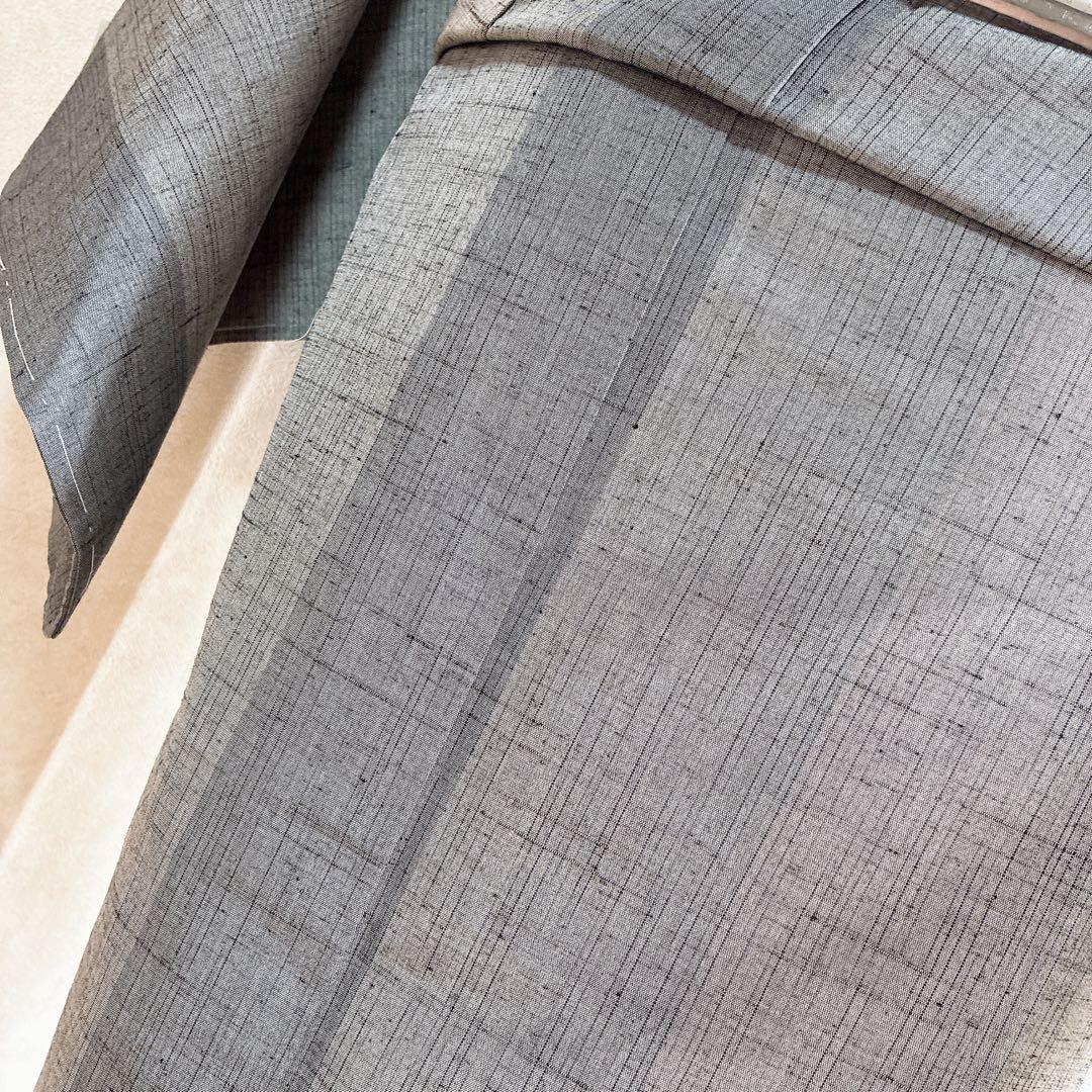 〈着物のみ〉小紋　着物　紬　トールサイズ　しつけ付き　粋　凛とした美　G9