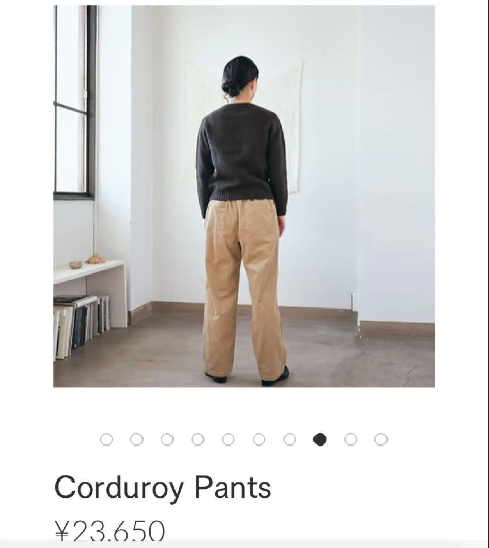 jiji和歌山　ブラック コーデュロイ サイズ1