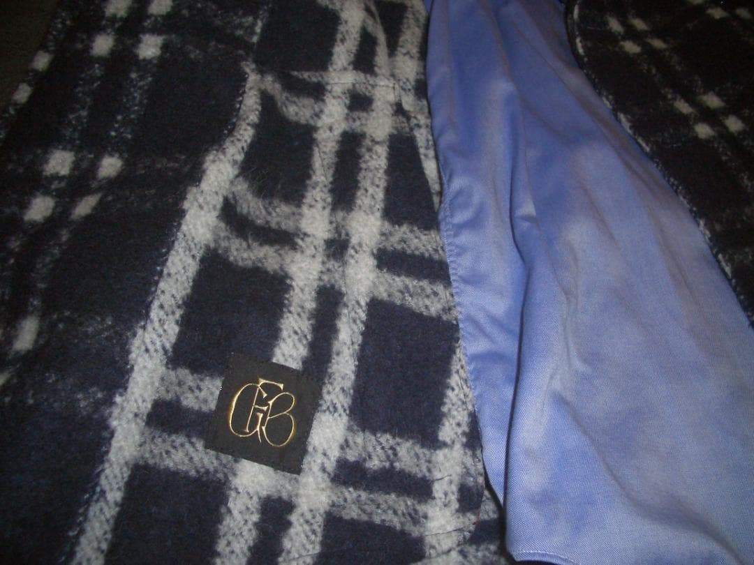 34万 ernesto ダブルコート 44 S　エルネスト ネイビーチェスター