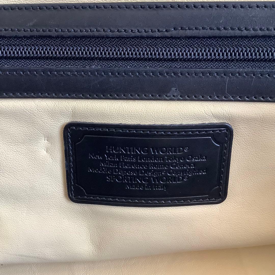 美品　本革　ハンティングワールド　ボストンバッグ　hunting world