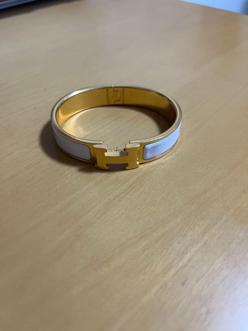 HERMES エルメス ブレスレット バングル \"クリック アッシュ　白ゴールド