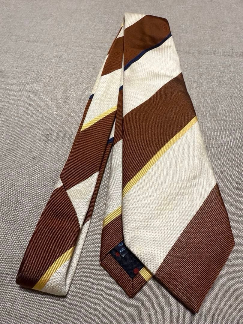 FRANCO BASSI／フランコバッシ／ブロックストライプ／ブラウン／ベージュ