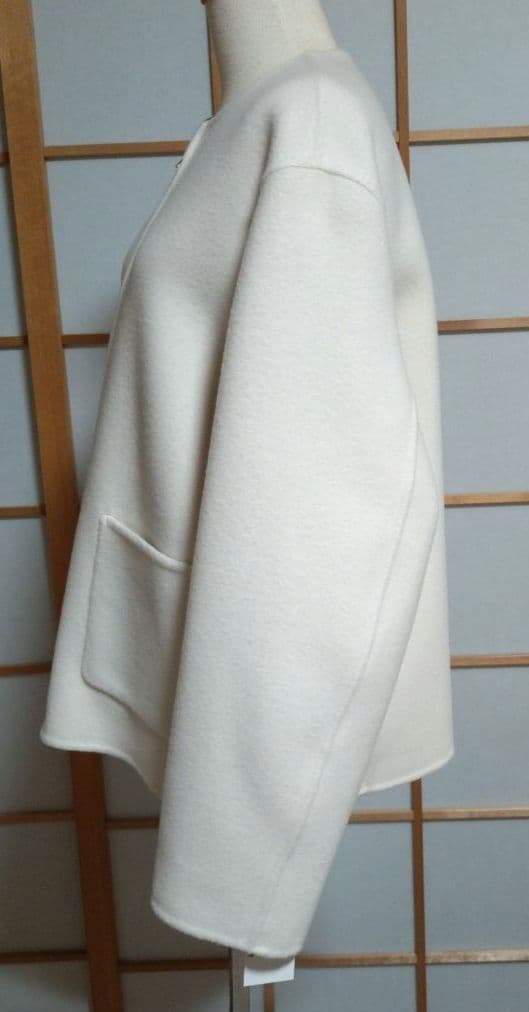 タグ付　23区　ノーカラー　ウール　ショート　コート　ブルゾン　ジャケット