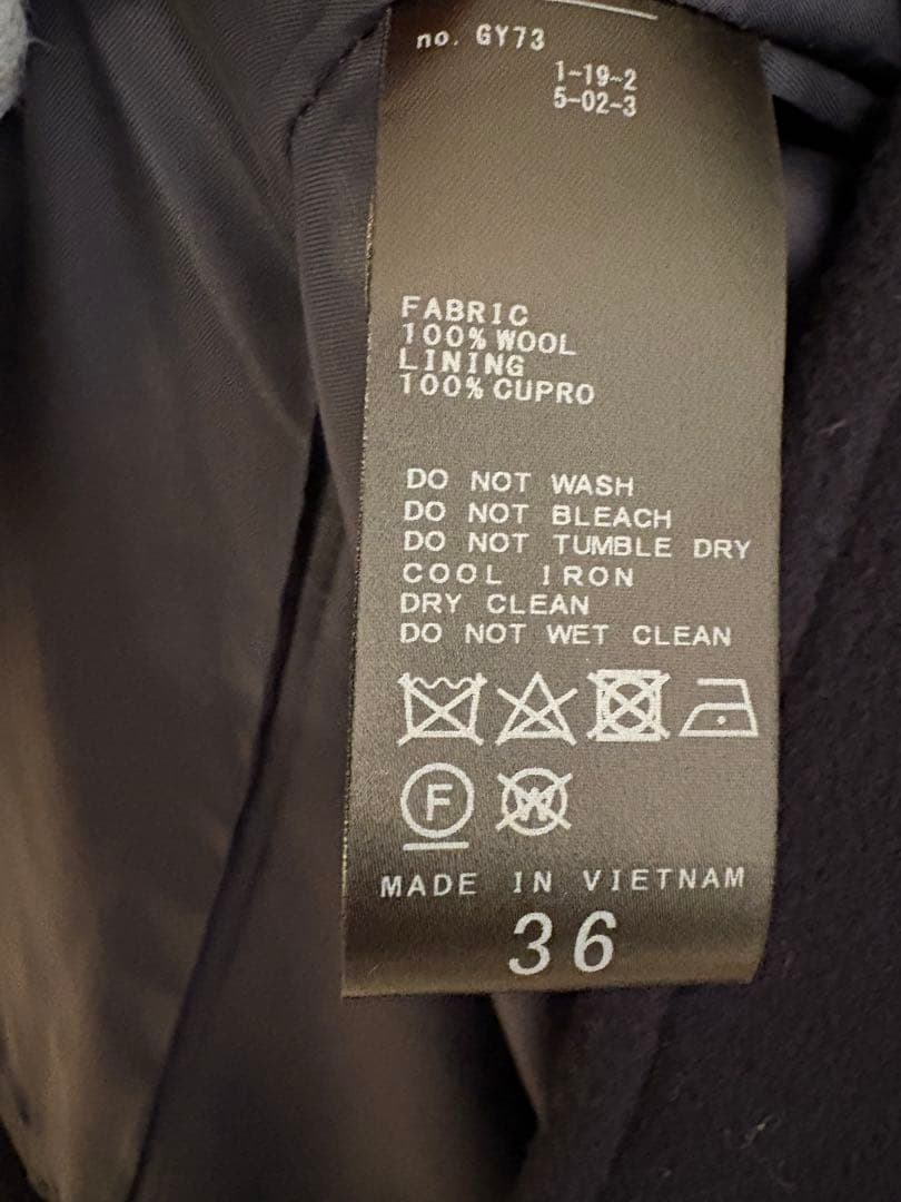 【美品】フレームワーク ウールコート 紺色 サイズ36