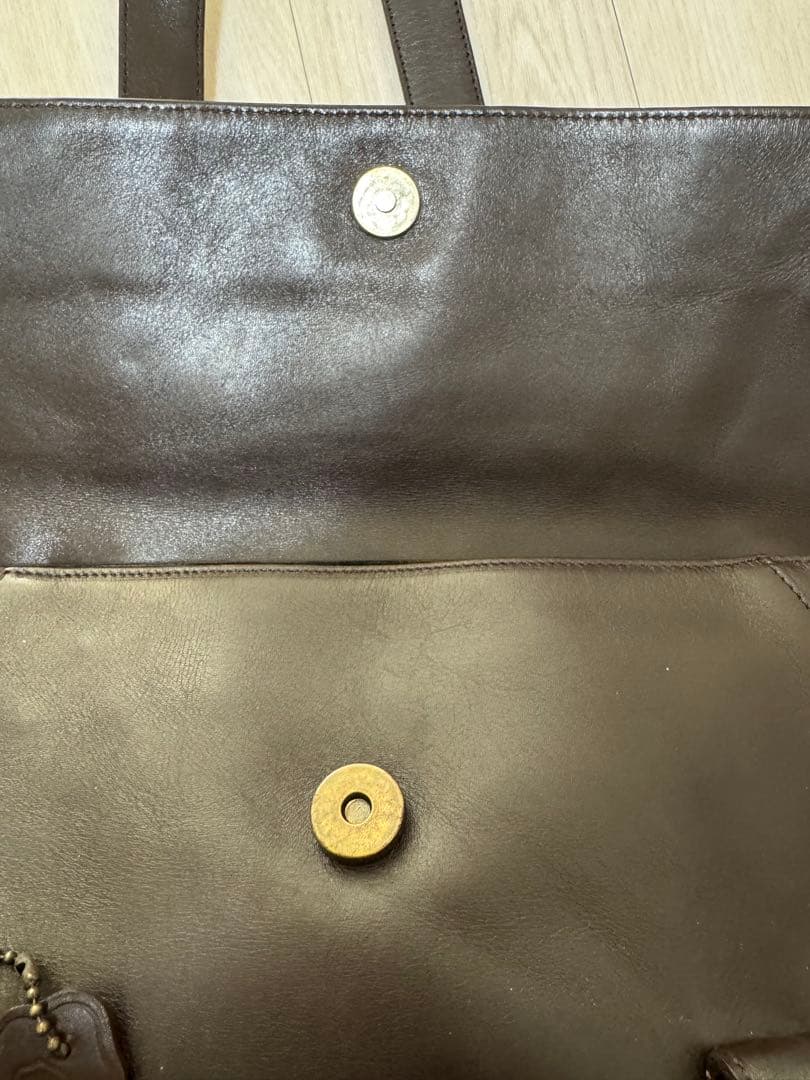 オールドコーチ トートバッグ ダークブラウン　 ビンテージ G7E-9103