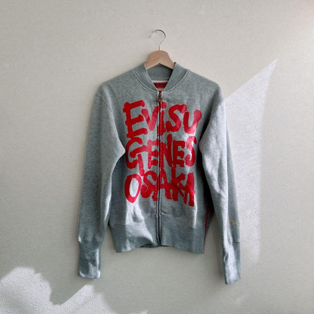 エヴィス　バックカモメ　ジップアップ　34 グレー　ブルゾン