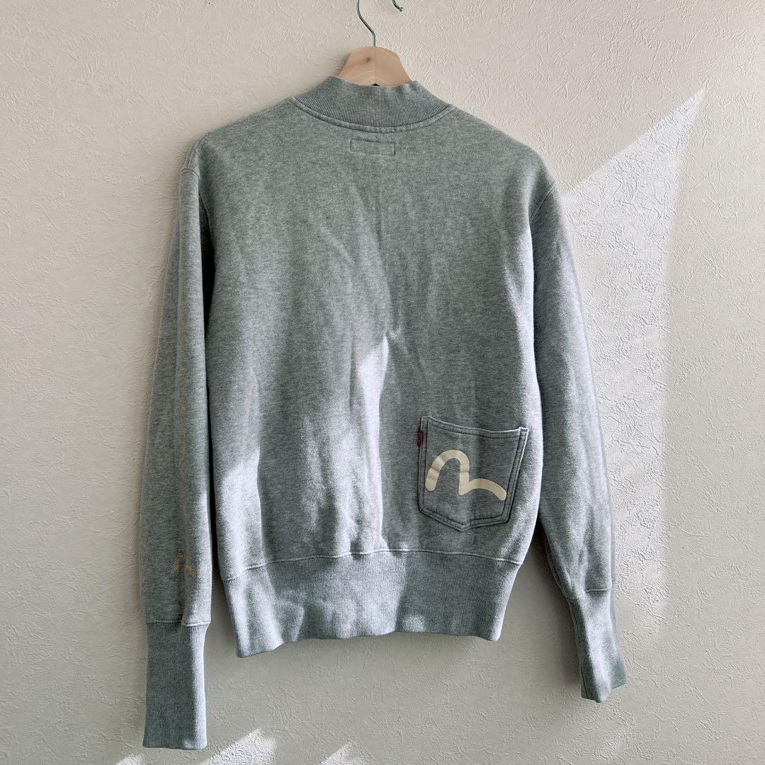 エヴィス　バックカモメ　ジップアップ　34 グレー　ブルゾン