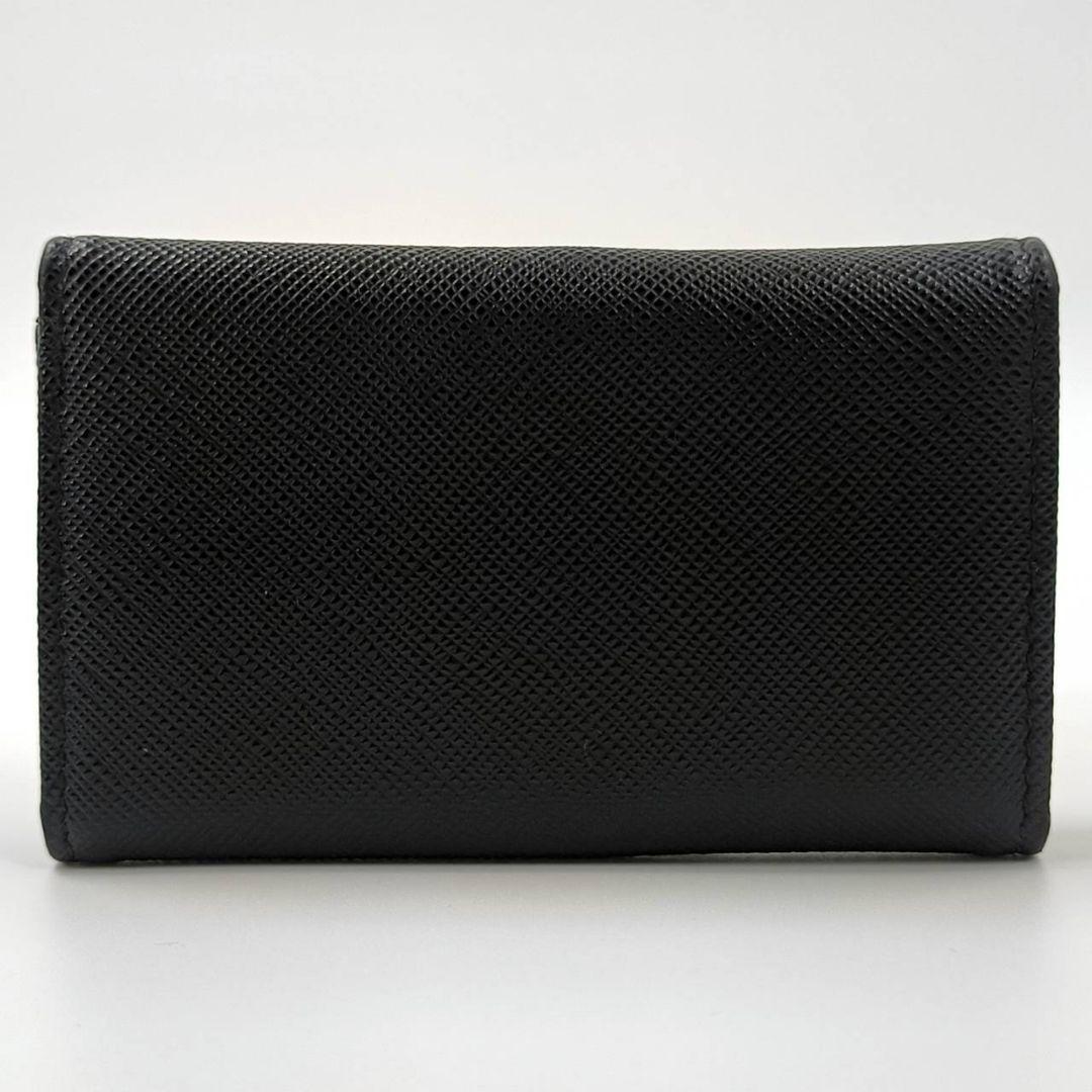 希少モデル プラダ サフィアーノ レザー 6連 キーケース 黒 2PG222