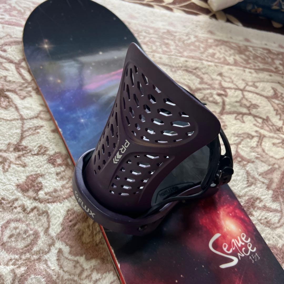 美品 SALOMON 151cm FLUX バイン付 スノーボードセット