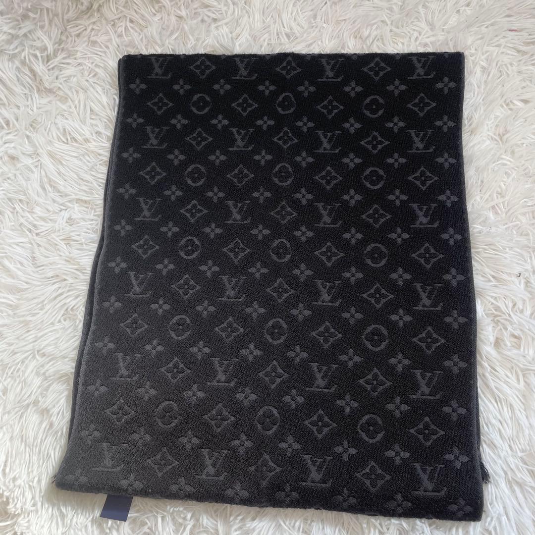 ルイヴィトン マフラー モノグラム　クラシック ノワール　黒