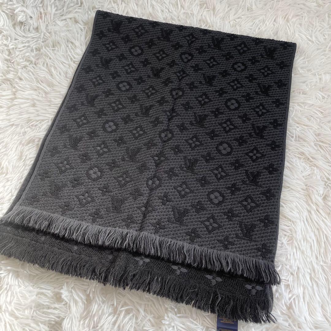 ルイヴィトン マフラー モノグラム　クラシック ノワール　黒