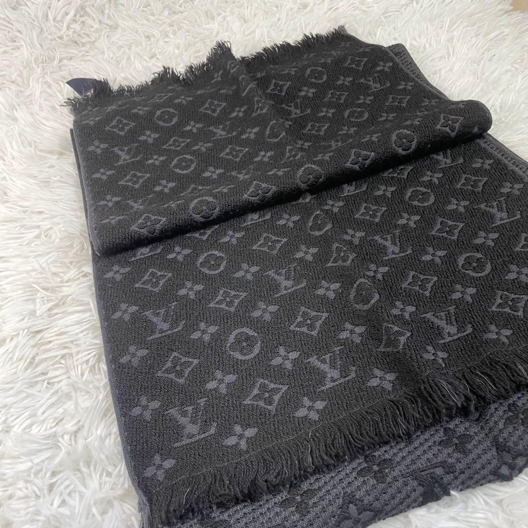 ルイヴィトン マフラー モノグラム　クラシック ノワール　黒