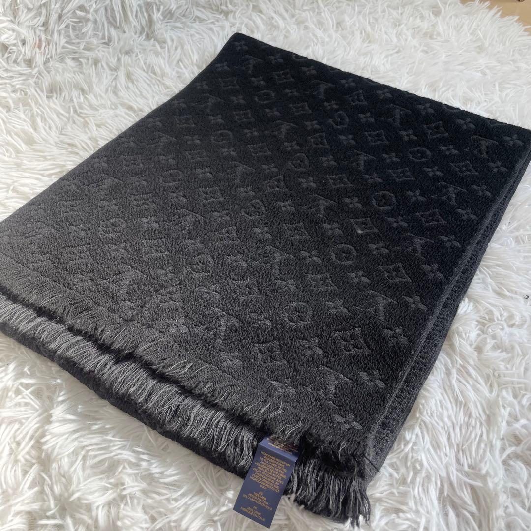 ルイヴィトン マフラー モノグラム　クラシック ノワール　黒