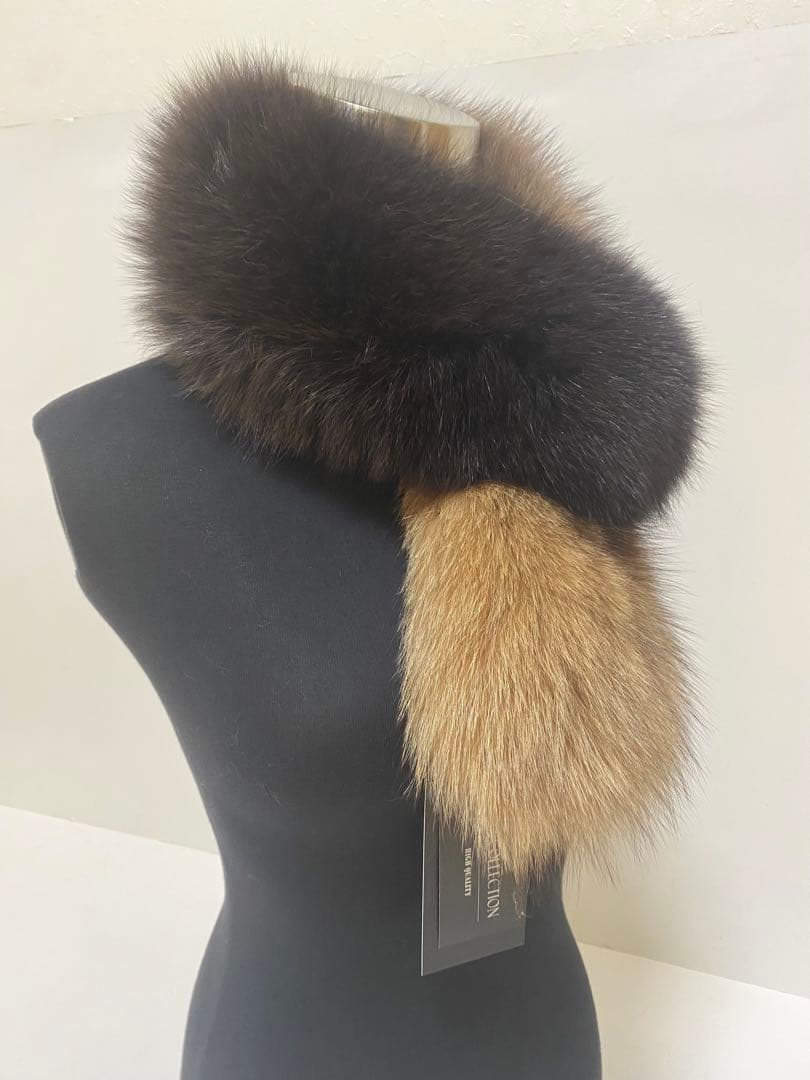 ［新品］sagaファーマフラー(フォックス)グラデーション