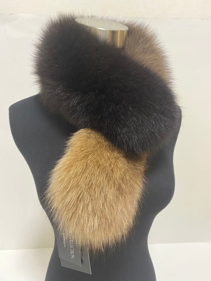 ［新品］sagaファーマフラー(フォックス)グラデーション