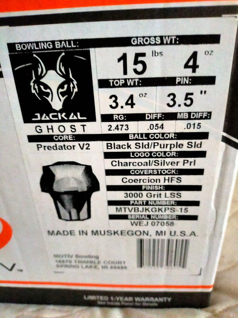 【新品未使用】モーティブ ジャッカルゴースト 15p4oz