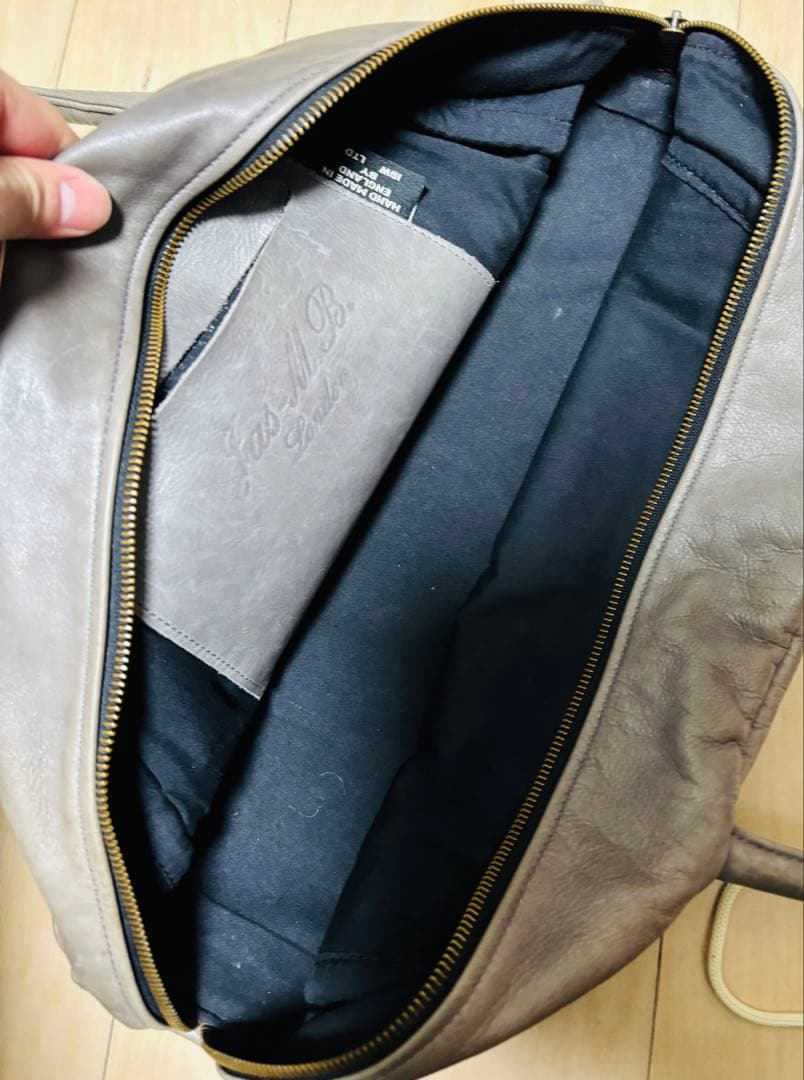 オマケ付き！Jas-M.B ジャスエムビー　ボストンバッグ　デストロイレザー加工