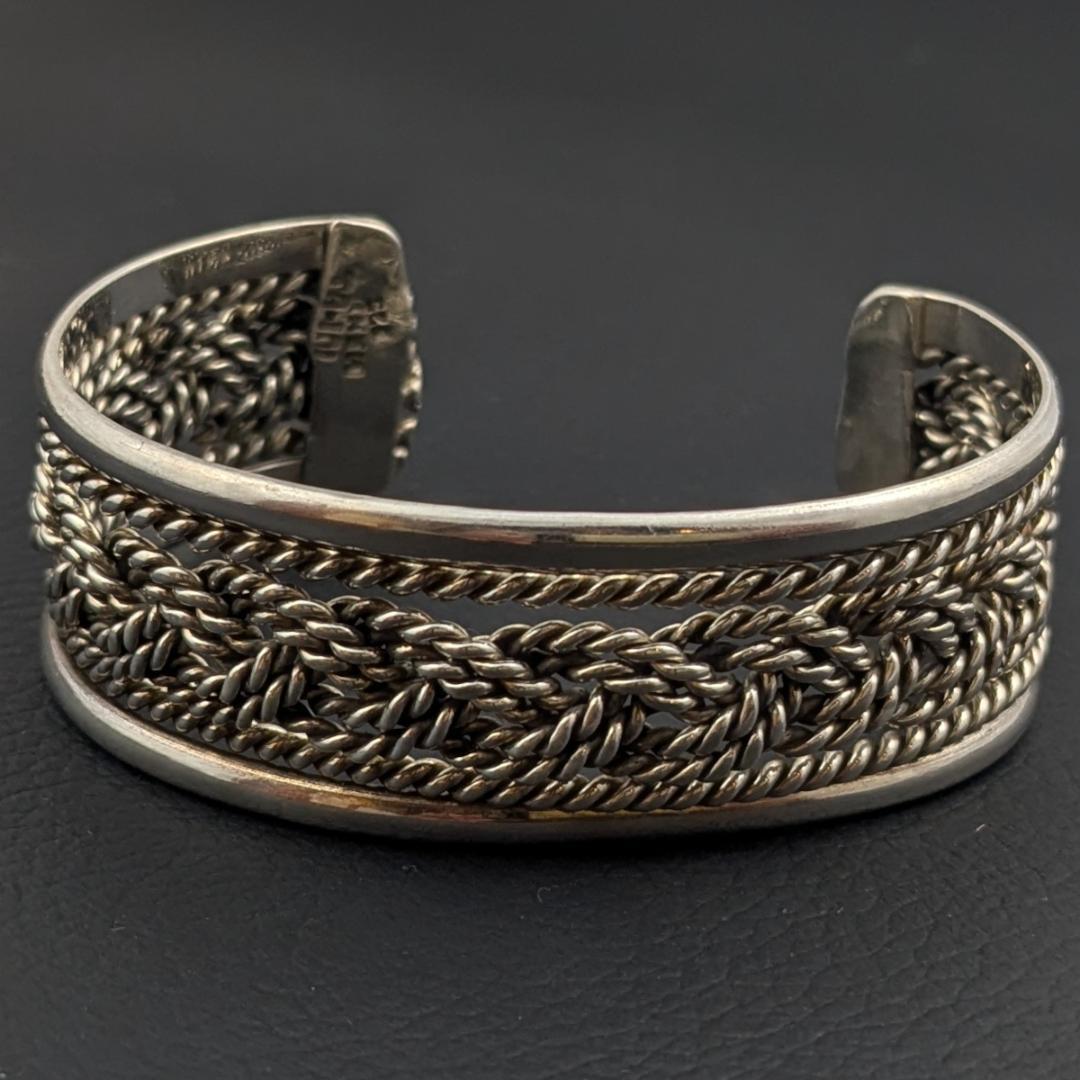 ヴィンテージ メキシカンシルバー925 バングル 38g