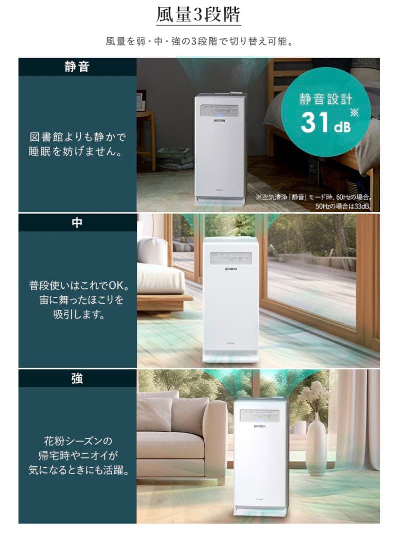 IRIS OHYAMA 加湿空気清浄機 KAP-KH351-W