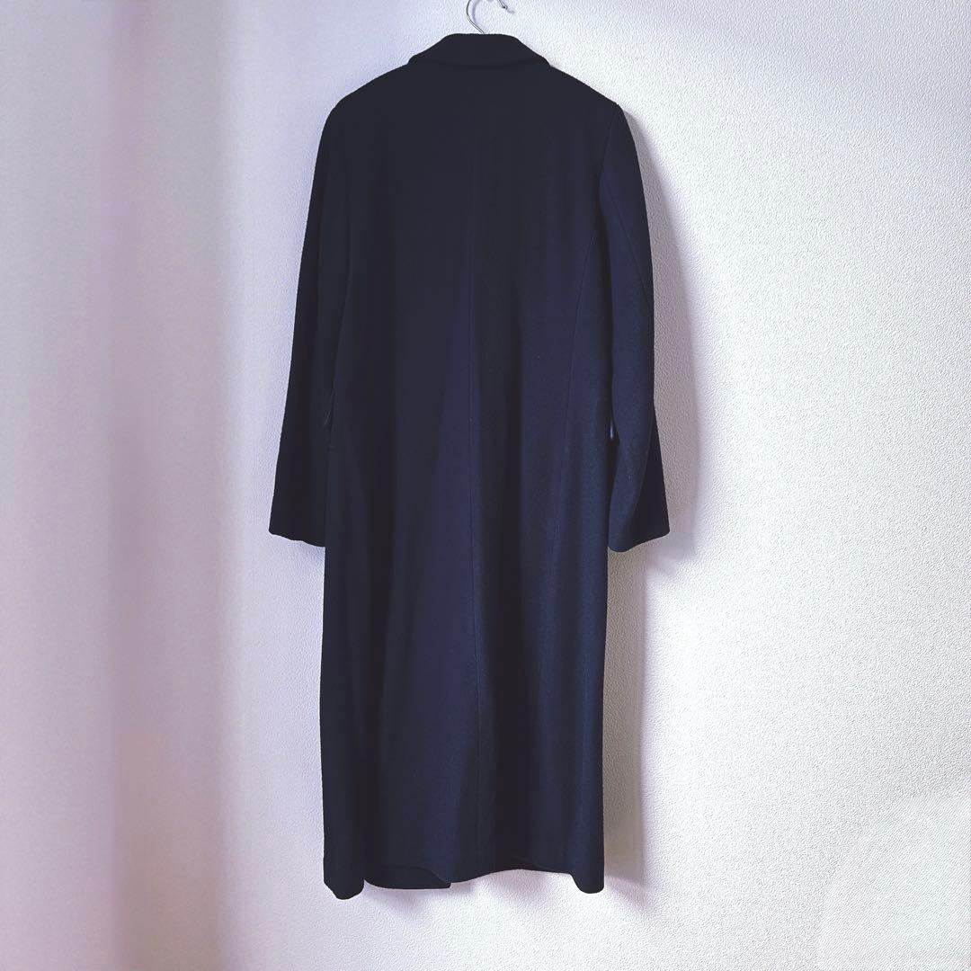 新品タグ付きCOOMBクームパールボタンコートネイビーロングコート57200円