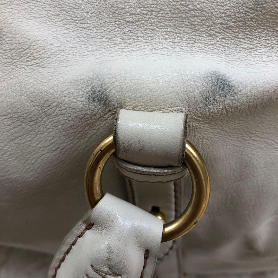 MIU MIU VITELLO LUX ショルダーバッグ 2WAY ホワイト