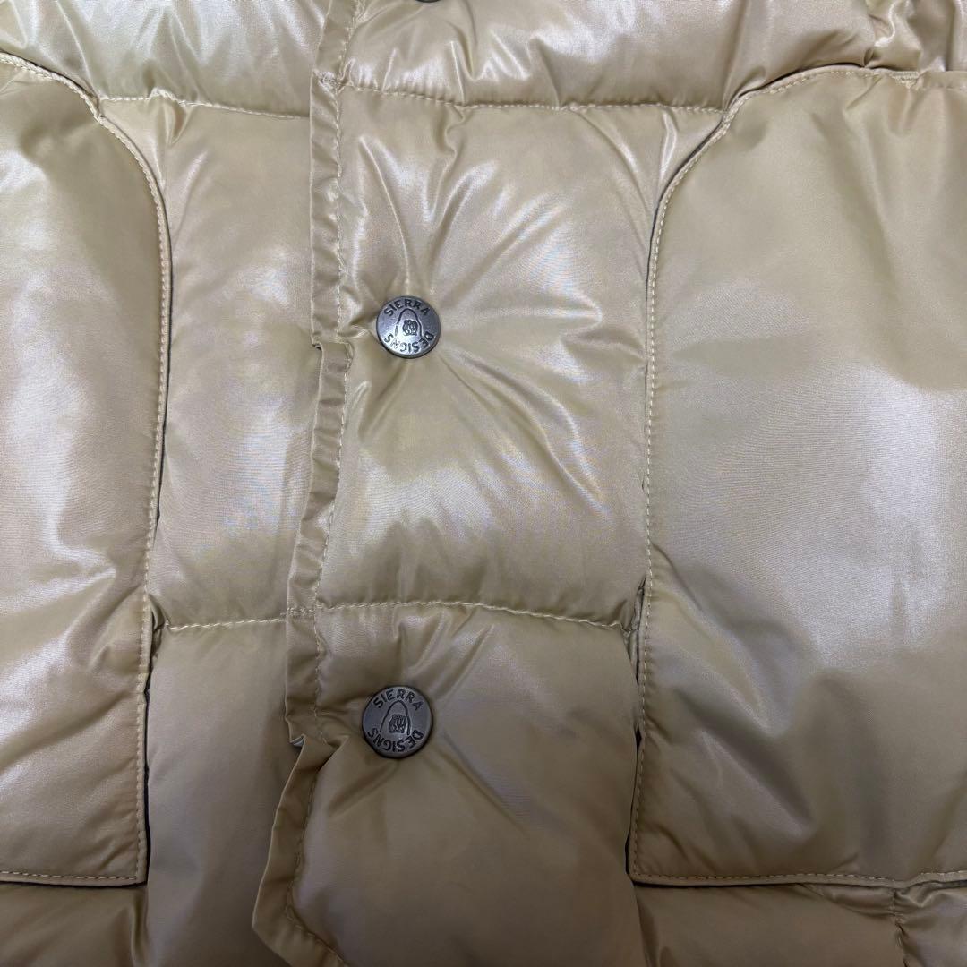 [極上]SIERRA DESIGNS ベージュ ダウンベスト USA 収納袋付き