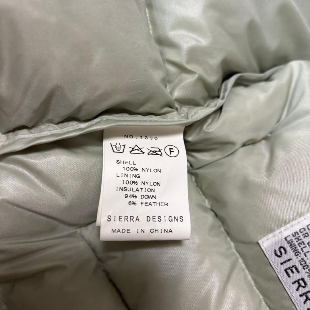 [極上]SIERRA DESIGNS ベージュ ダウンベスト USA 収納袋付き