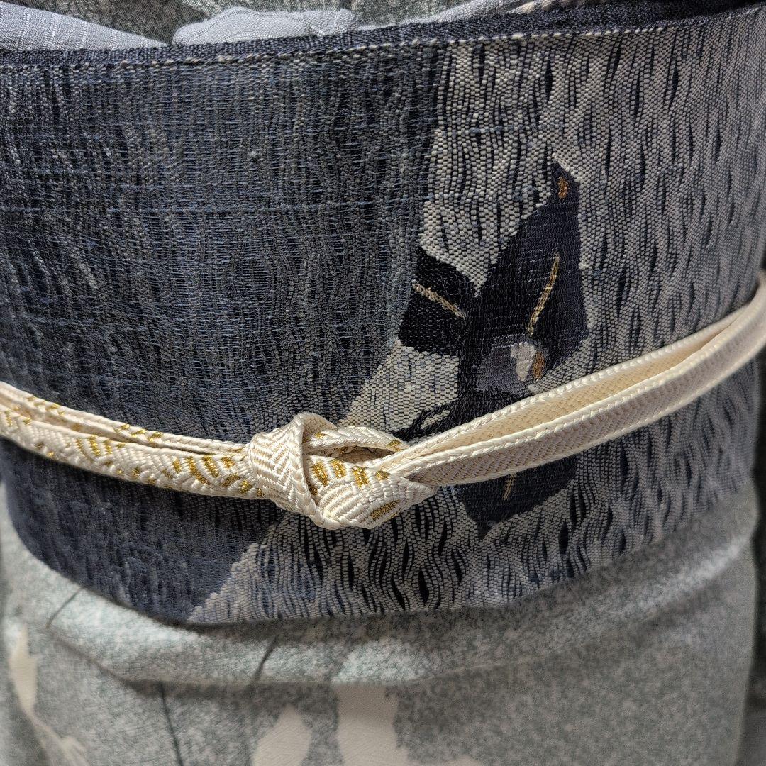 エズ様正絹、付け下げ、訪問着、 蕾柄、シック淡いお色目 洒落一つ紋