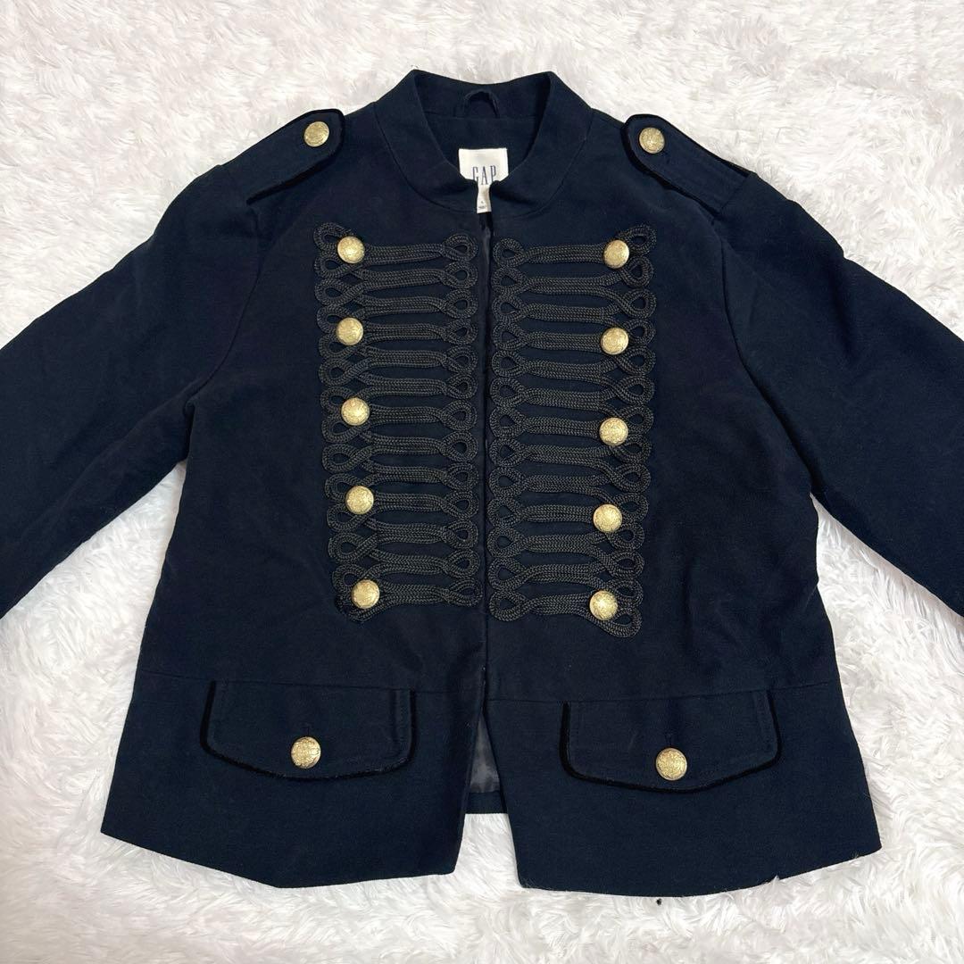 希少　GAP ギャップ ナポレオンジャケット　金ボタン　ブラック　L