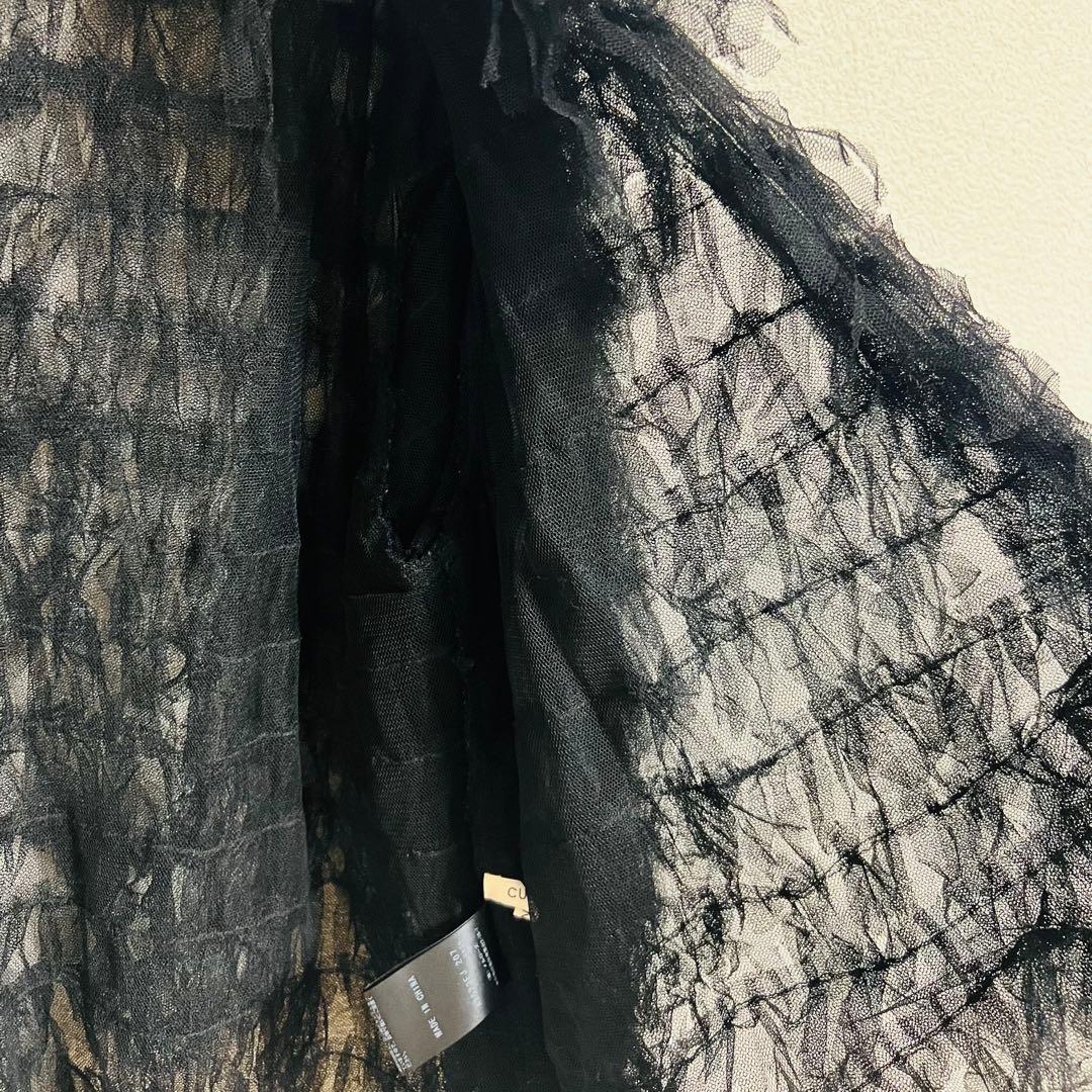 【currentage】black tulle jacket