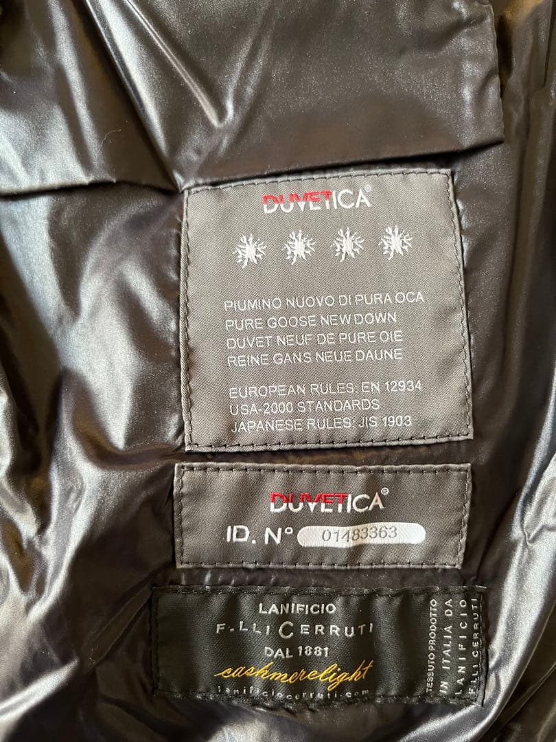 DUVETICA フーデッドダウンベスト ダークグレー サイズ42