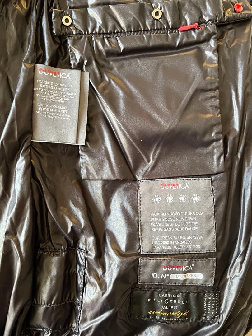 DUVETICA フーデッドダウンベスト ダークグレー サイズ42