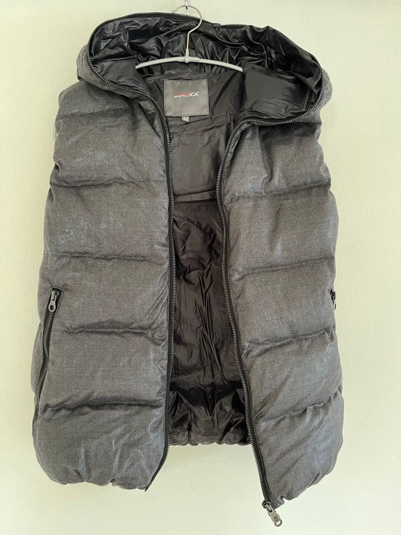 DUVETICA フーデッドダウンベスト ダークグレー サイズ42