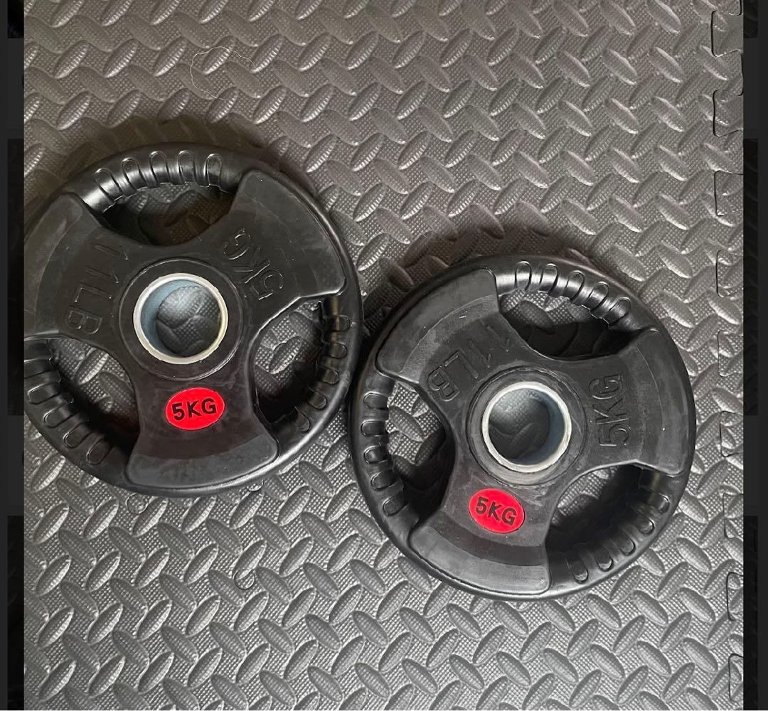 バーベルプレート［5kg×4］つラバーオリンピックシャフトΦ50mm