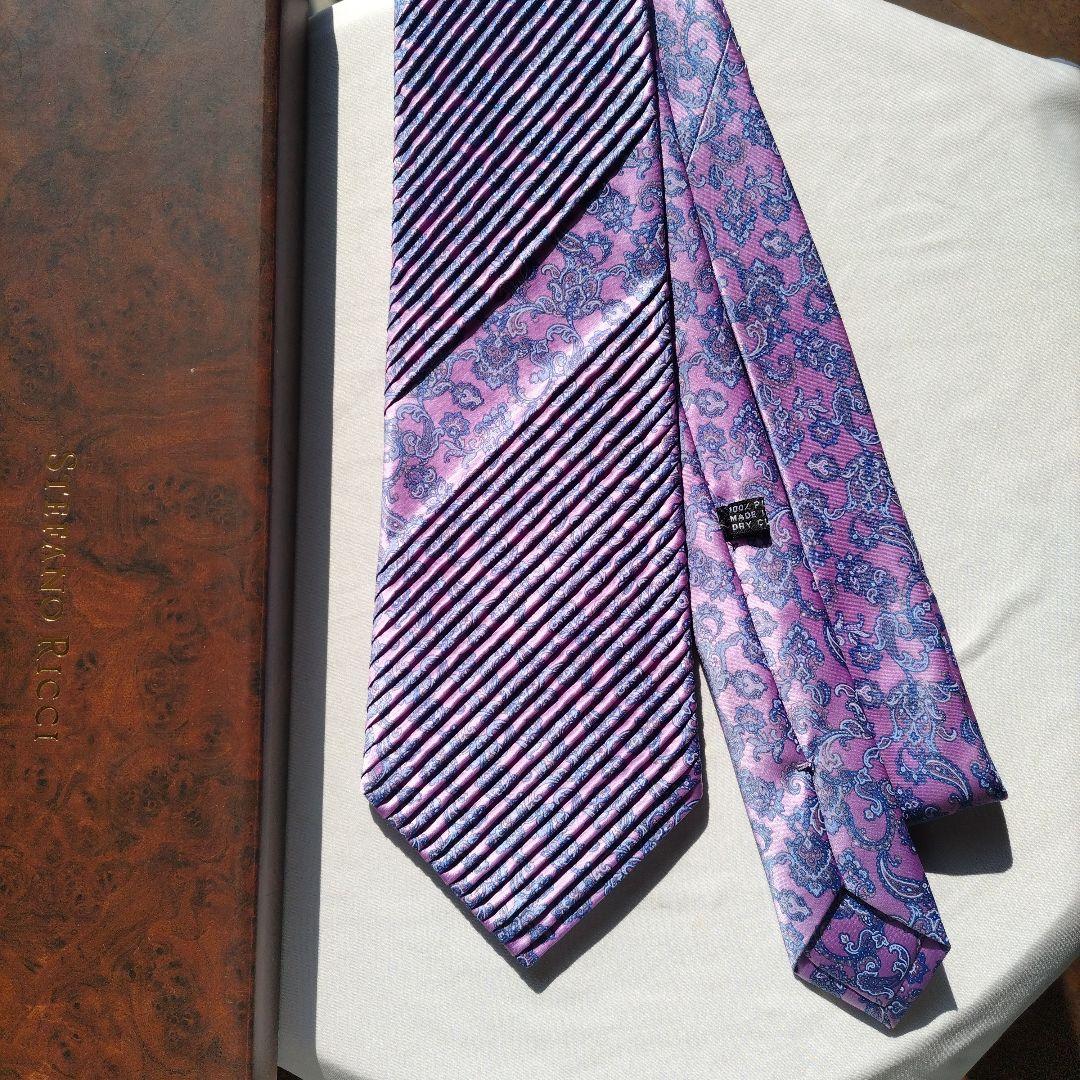 ステファノリッチ ペイズリー柄ネクタイ