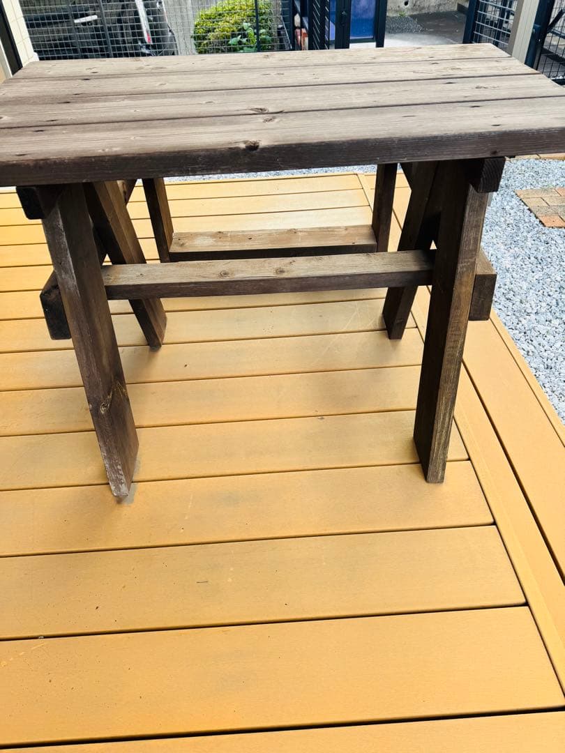 福岡発 アウトドア 手作り テーブル チェアセット 食卓机 椅子 木製