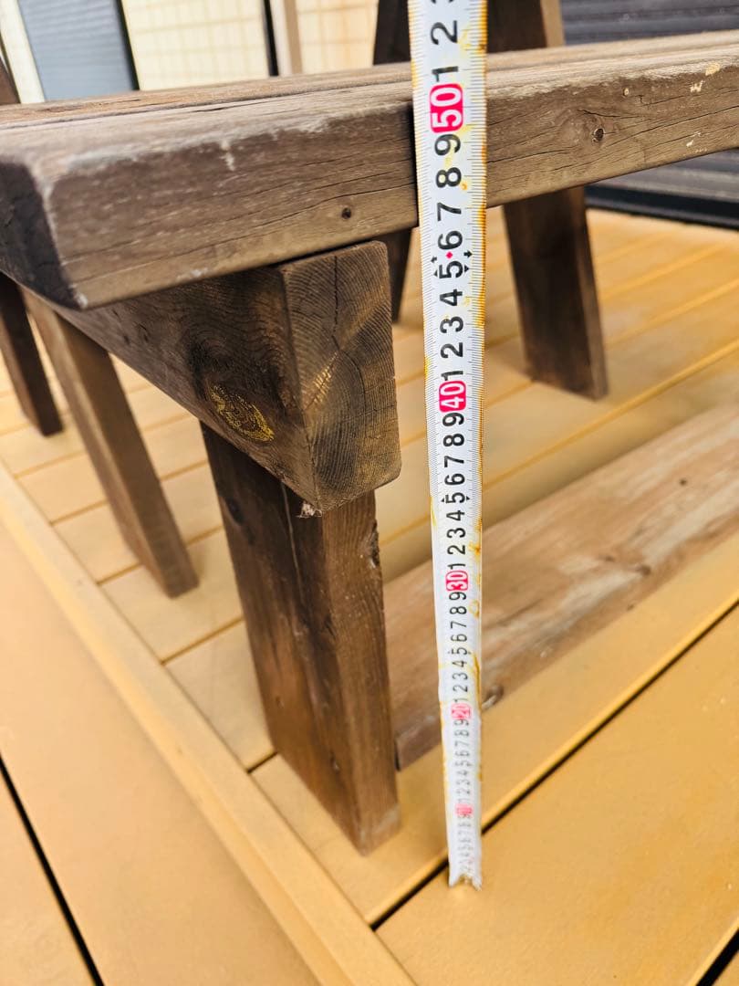 福岡発 アウトドア 手作り テーブル チェアセット 食卓机 椅子 木製