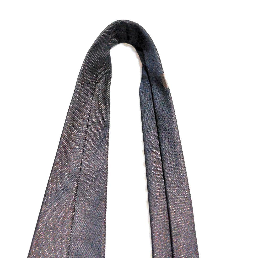 極美品　ジャンポールゴルチエ　ネクタイ　無地　ソリッド　ラメ　紳士服　シルク