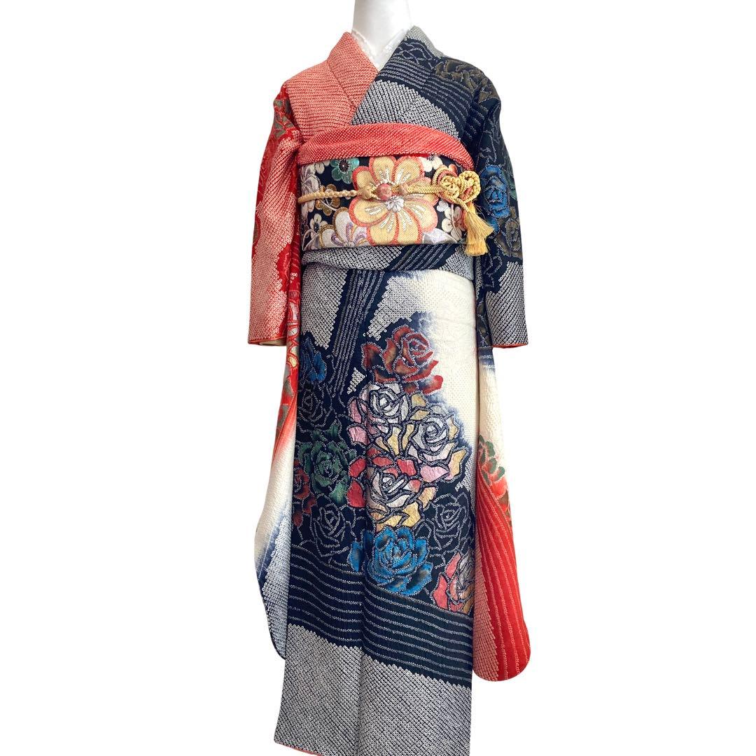 ★yajiyaji ★™️ 振袖　4点セット‼️絞りお振袖セット‼️NO60