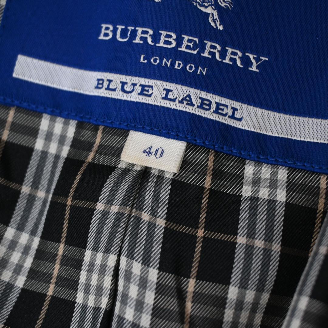 48159★バーバリーブルーレーベル コート 40 ノヴァチェック　ノバチェック
