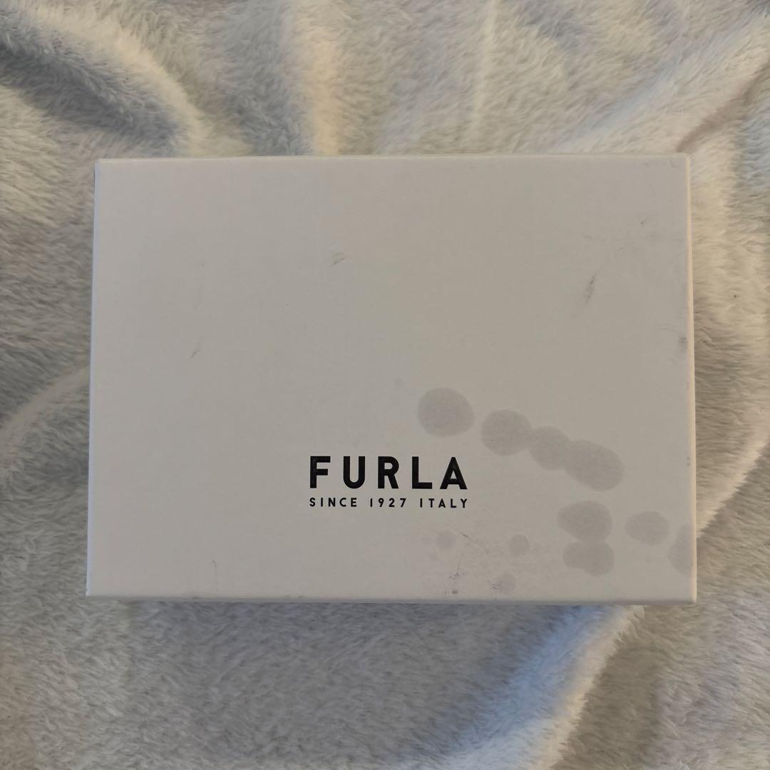 FURLA ブルーグレージュ折りたたみ財布