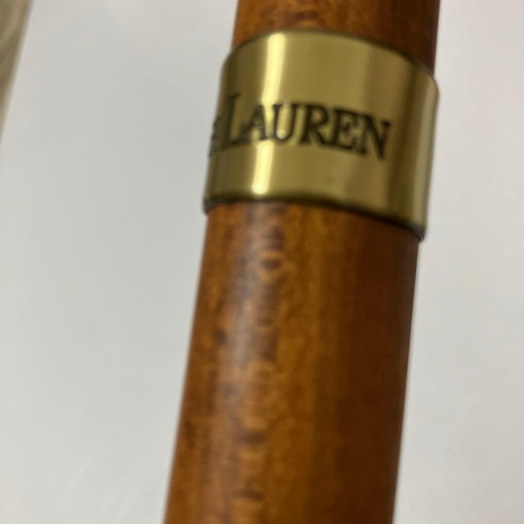 ポロ ラルフローレン 刺繍ロゴ 晴雨兼用長傘 ベージュ