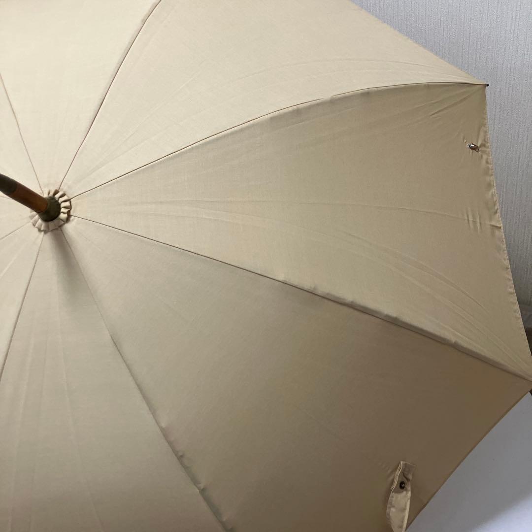 ポロ ラルフローレン 刺繍ロゴ 晴雨兼用長傘 ベージュ
