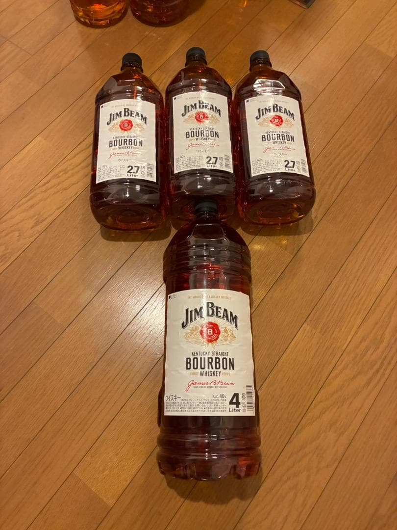 ジムビーム バーボン 4000ml　１本　2700ml　３本　合計４本