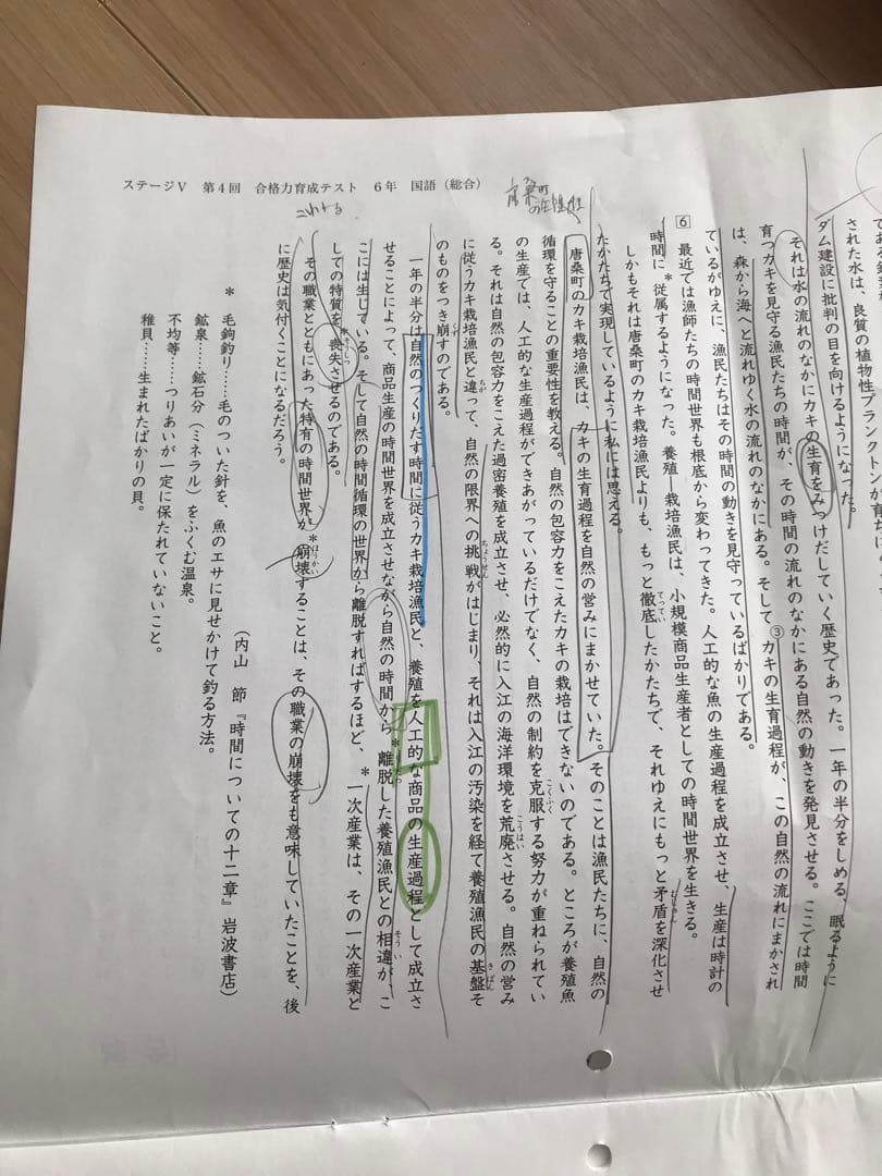 日能研6年2024学習力育成テスト17回、合格力育成7回、実践5回、講習5回