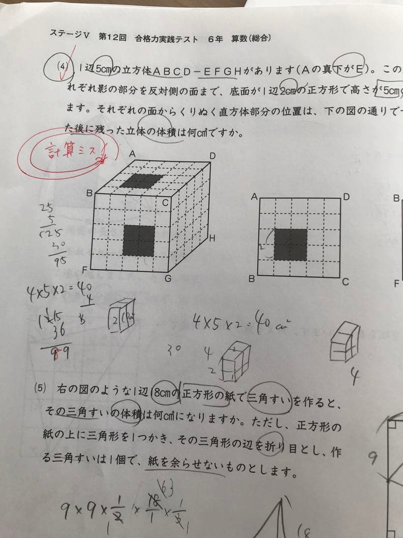 日能研6年2024学習力育成テスト17回、合格力育成7回、実践5回、講習5回
