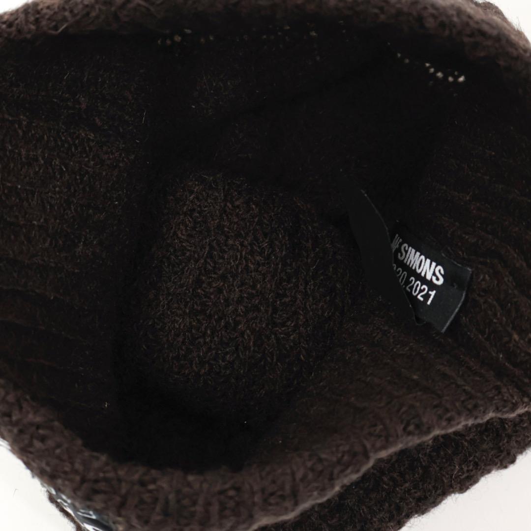 H5125P◾️ラフシモンズ　ウール　ビーニーニット帽　20,21AW