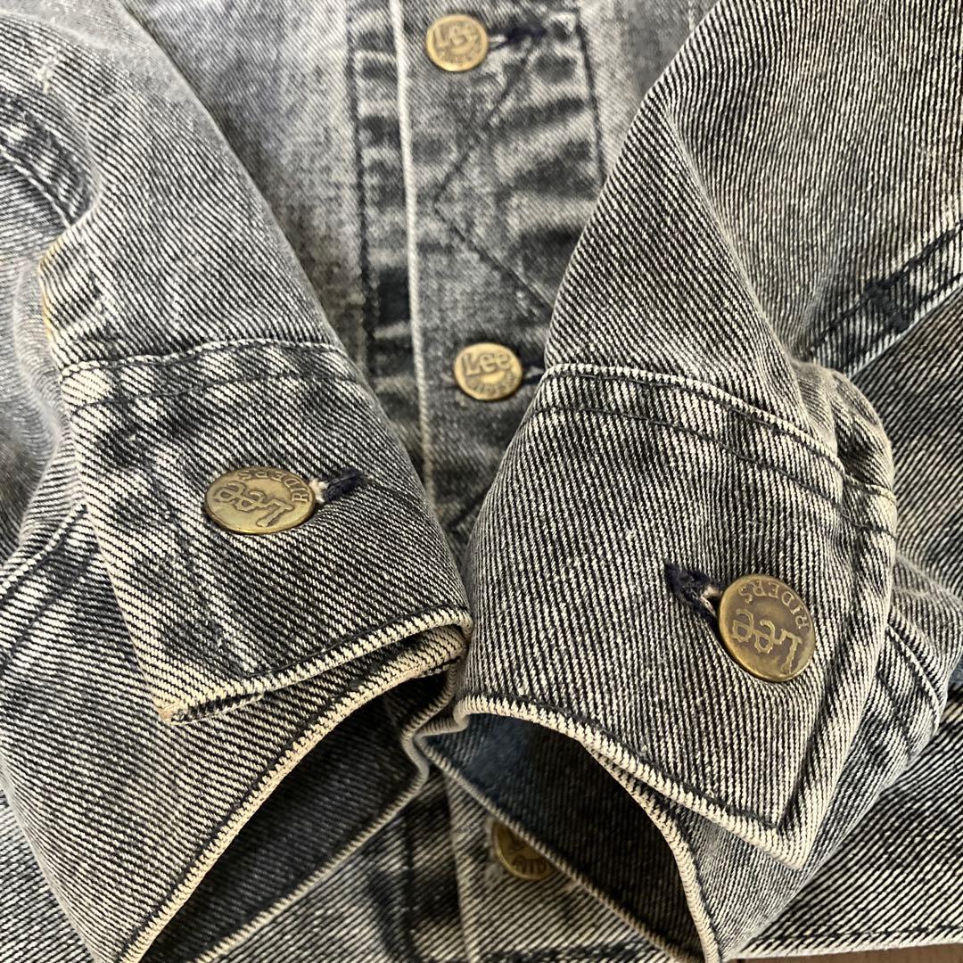 【*e様 Leeデニムジャケット　ブラックデニム　リー　フェードGジャン　Lサイ