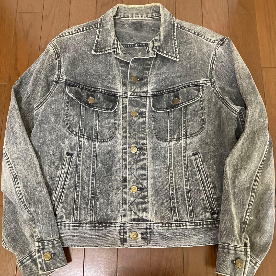 【*e様 Leeデニムジャケット　ブラックデニム　リー　フェードGジャン　Lサイ